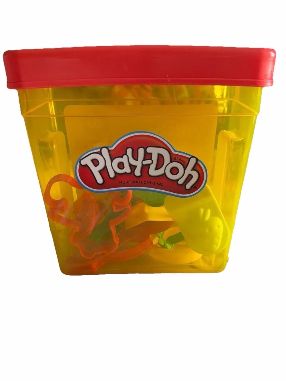 Kids Play-Doh 2014 Hasbro Toy Box Storage Bucket Animal Fruit Shape Accesories